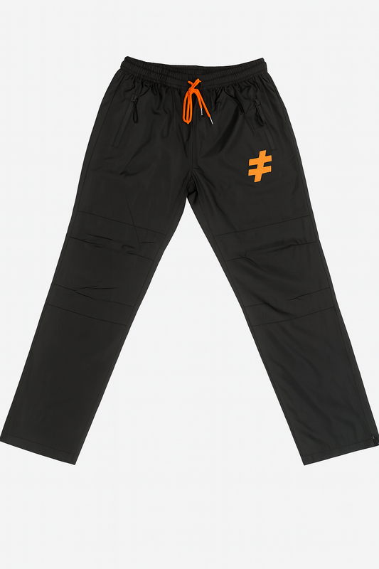 KTSC “We Not Equal ≠” black/Hazard orange Track pants